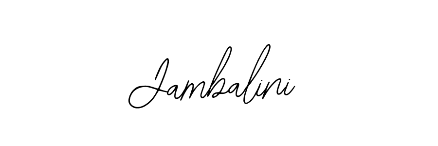 Use a signature maker to create a handwritten signature online. With this signature software, you can design (Bearetta-2O07w) your own signature for name Jambalini. Jambalini signature style 12 images and pictures png