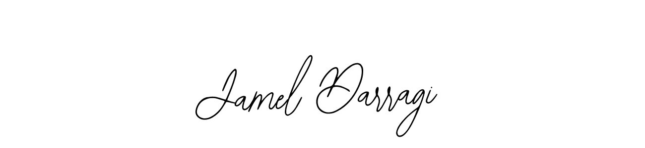 You should practise on your own different ways (Bearetta-2O07w) to write your name (Jamel Darragi) in signature. don't let someone else do it for you. Jamel Darragi signature style 12 images and pictures png