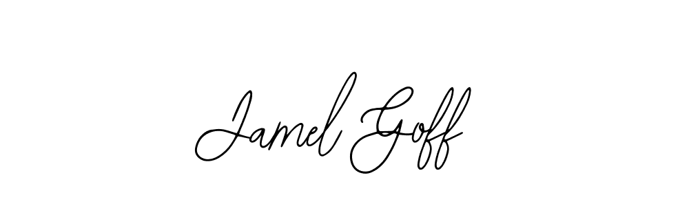 Use a signature maker to create a handwritten signature online. With this signature software, you can design (Bearetta-2O07w) your own signature for name Jamel Goff. Jamel Goff signature style 12 images and pictures png