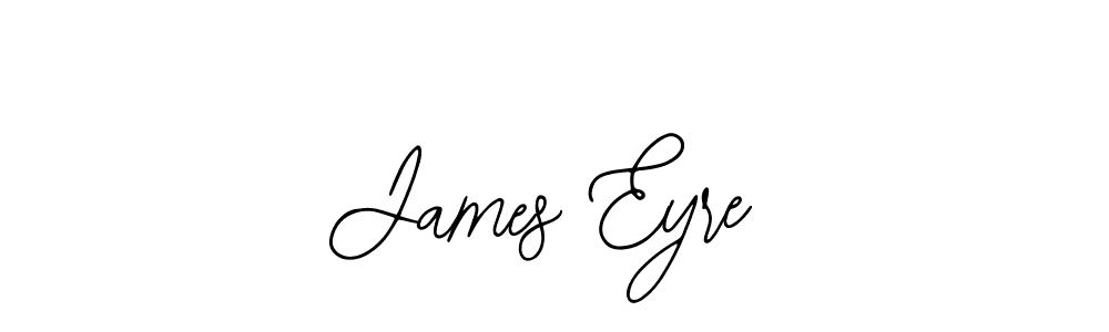 How to make James Eyre name signature. Use Bearetta-2O07w style for creating short signs online. This is the latest handwritten sign. James Eyre signature style 12 images and pictures png