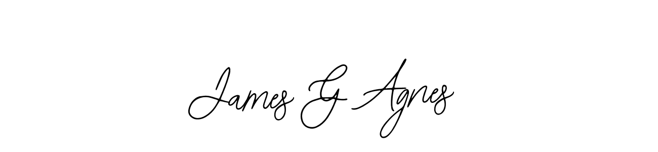 The best way (Bearetta-2O07w) to make a short signature is to pick only two or three words in your name. The name James G Agnes include a total of six letters. For converting this name. James G Agnes signature style 12 images and pictures png