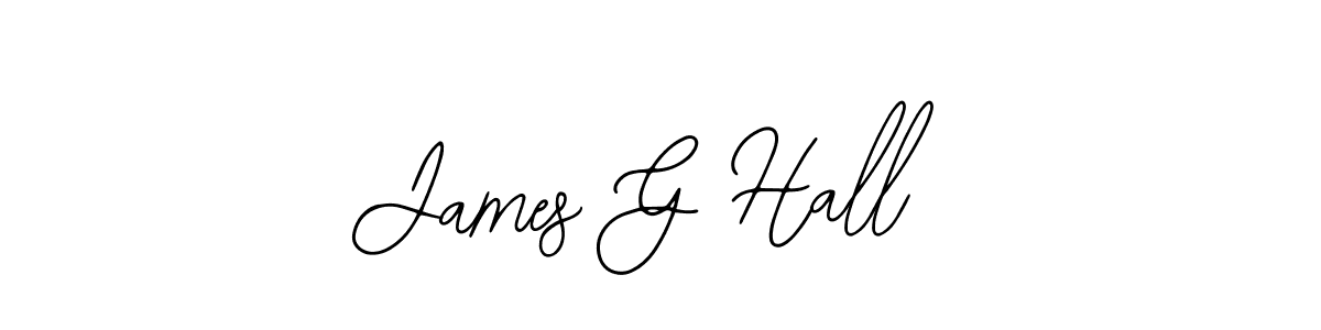 How to make James G Hall name signature. Use Bearetta-2O07w style for creating short signs online. This is the latest handwritten sign. James G Hall signature style 12 images and pictures png