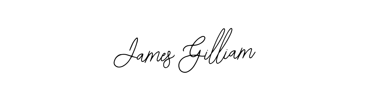 How to make James Gilliam name signature. Use Bearetta-2O07w style for creating short signs online. This is the latest handwritten sign. James Gilliam signature style 12 images and pictures png