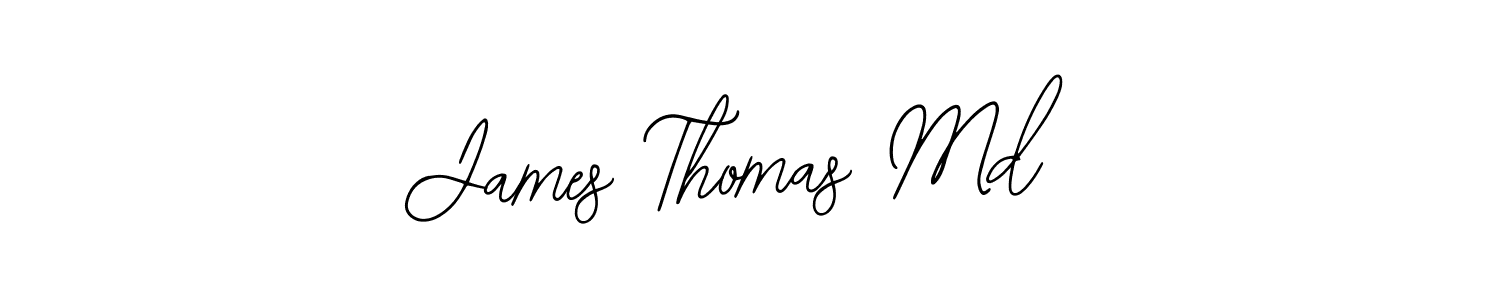 How to make James Thomas Md name signature. Use Bearetta-2O07w style for creating short signs online. This is the latest handwritten sign. James Thomas Md signature style 12 images and pictures png