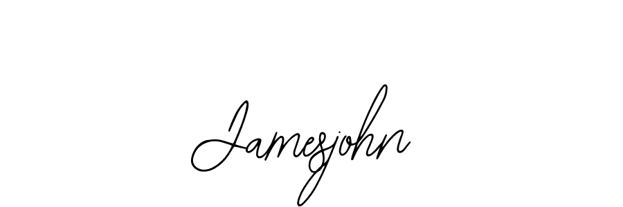 How to make Jamesjohn name signature. Use Bearetta-2O07w style for creating short signs online. This is the latest handwritten sign. Jamesjohn signature style 12 images and pictures png