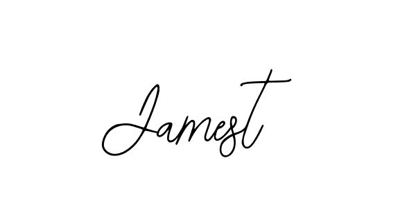 How to make Jamest name signature. Use Bearetta-2O07w style for creating short signs online. This is the latest handwritten sign. Jamest signature style 12 images and pictures png