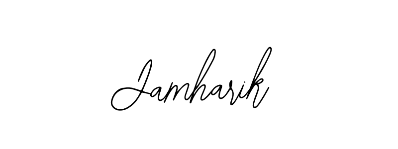 The best way (Bearetta-2O07w) to make a short signature is to pick only two or three words in your name. The name Jamharik include a total of six letters. For converting this name. Jamharik signature style 12 images and pictures png