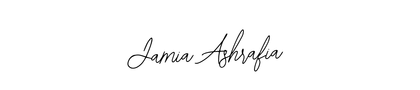 Use a signature maker to create a handwritten signature online. With this signature software, you can design (Bearetta-2O07w) your own signature for name Jamia Ashrafia. Jamia Ashrafia signature style 12 images and pictures png