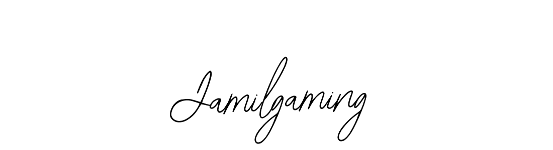 Use a signature maker to create a handwritten signature online. With this signature software, you can design (Bearetta-2O07w) your own signature for name Jamilgaming. Jamilgaming signature style 12 images and pictures png