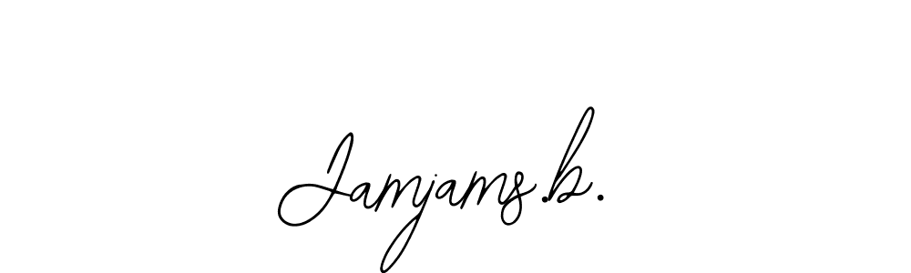 Use a signature maker to create a handwritten signature online. With this signature software, you can design (Bearetta-2O07w) your own signature for name Jamjams.b.. Jamjams.b. signature style 12 images and pictures png