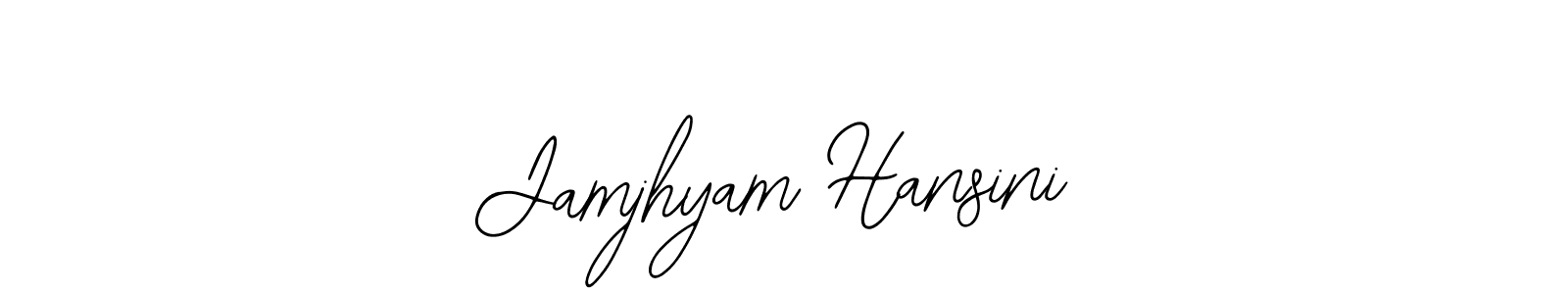 if you are searching for the best signature style for your name Jamjhyam Hansini. so please give up your signature search. here we have designed multiple signature styles  using Bearetta-2O07w. Jamjhyam Hansini signature style 12 images and pictures png