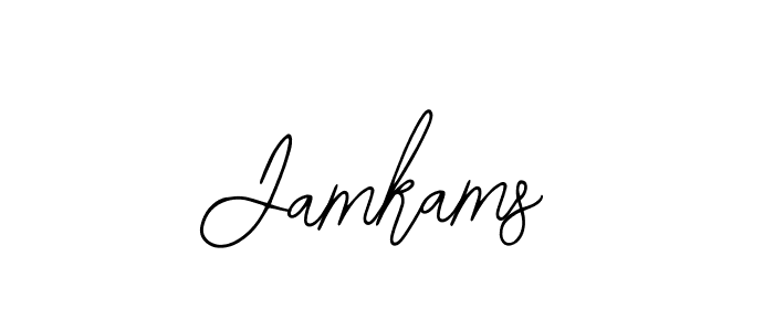 Use a signature maker to create a handwritten signature online. With this signature software, you can design (Bearetta-2O07w) your own signature for name Jamkams. Jamkams signature style 12 images and pictures png