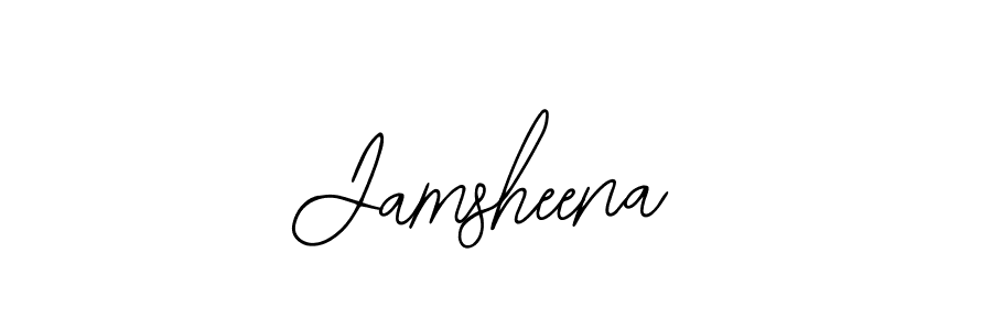 Use a signature maker to create a handwritten signature online. With this signature software, you can design (Bearetta-2O07w) your own signature for name Jamsheena. Jamsheena signature style 12 images and pictures png