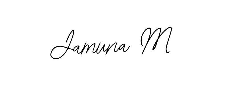 The best way (Bearetta-2O07w) to make a short signature is to pick only two or three words in your name. The name Jamuna M include a total of six letters. For converting this name. Jamuna M signature style 12 images and pictures png