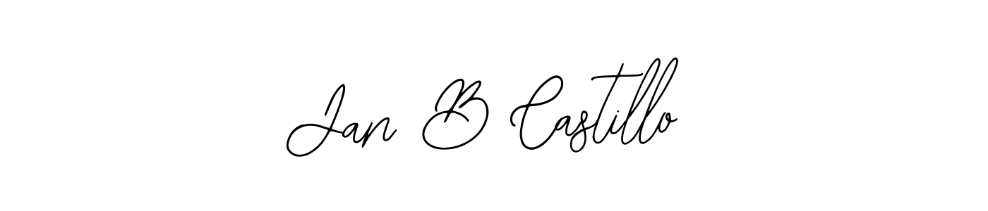 Also You can easily find your signature by using the search form. We will create Jan B Castillo name handwritten signature images for you free of cost using Bearetta-2O07w sign style. Jan B Castillo signature style 12 images and pictures png