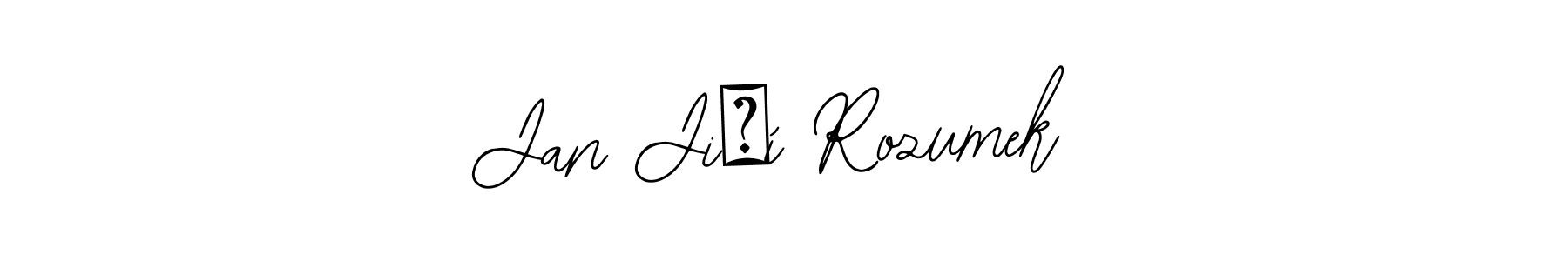 Use a signature maker to create a handwritten signature online. With this signature software, you can design (Bearetta-2O07w) your own signature for name Jan Jiří Rozumek. Jan Jiří Rozumek signature style 12 images and pictures png