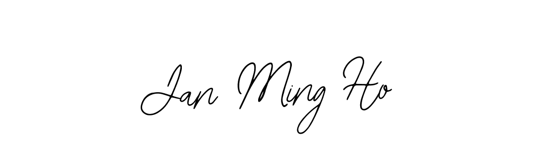 How to make Jan Ming Ho name signature. Use Bearetta-2O07w style for creating short signs online. This is the latest handwritten sign. Jan Ming Ho signature style 12 images and pictures png