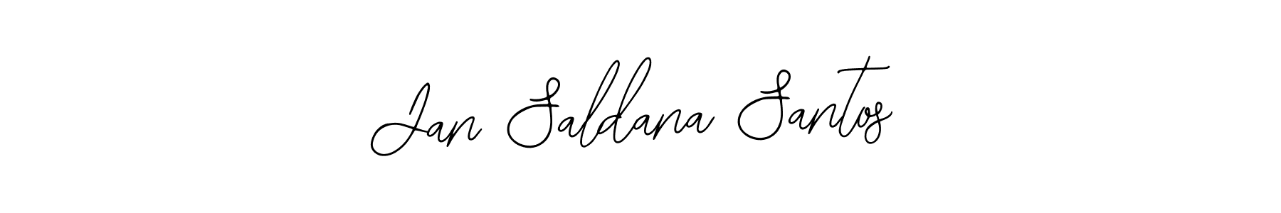 The best way (Bearetta-2O07w) to make a short signature is to pick only two or three words in your name. The name Jan Saldana Santos include a total of six letters. For converting this name. Jan Saldana Santos signature style 12 images and pictures png