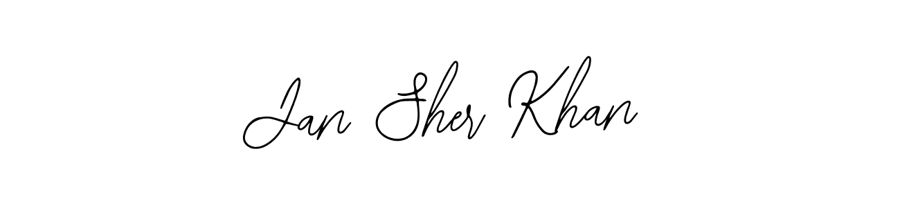 You should practise on your own different ways (Bearetta-2O07w) to write your name (Jan Sher Khan) in signature. don't let someone else do it for you. Jan Sher Khan signature style 12 images and pictures png