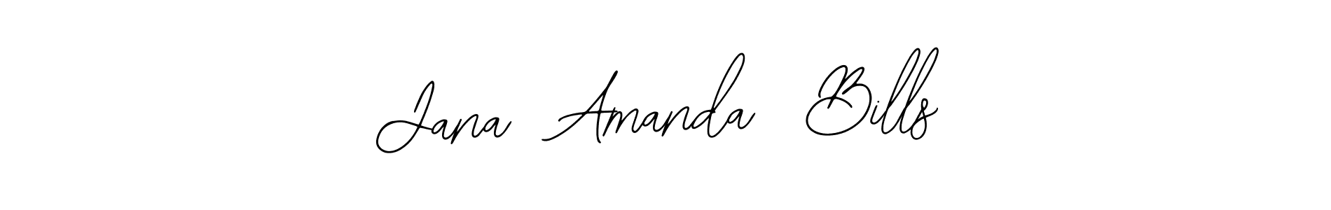Use a signature maker to create a handwritten signature online. With this signature software, you can design (Bearetta-2O07w) your own signature for name Jana  Amanda  Bills. Jana  Amanda  Bills signature style 12 images and pictures png
