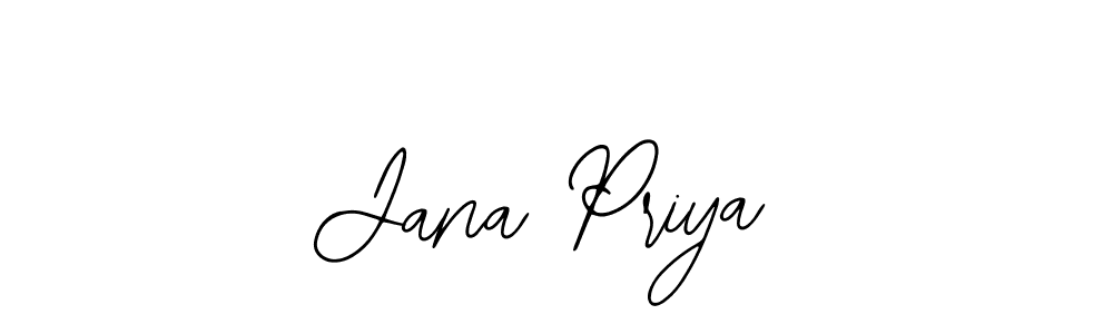 How to make Jana Priya name signature. Use Bearetta-2O07w style for creating short signs online. This is the latest handwritten sign. Jana Priya signature style 12 images and pictures png