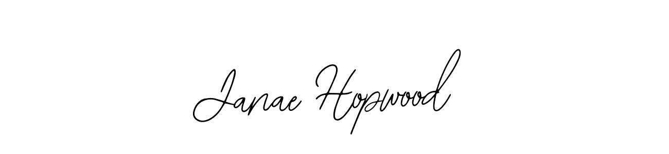 How to make Janae Hopwood name signature. Use Bearetta-2O07w style for creating short signs online. This is the latest handwritten sign. Janae Hopwood signature style 12 images and pictures png