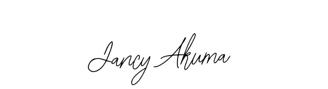 How to make Jancy Akuma name signature. Use Bearetta-2O07w style for creating short signs online. This is the latest handwritten sign. Jancy Akuma signature style 12 images and pictures png