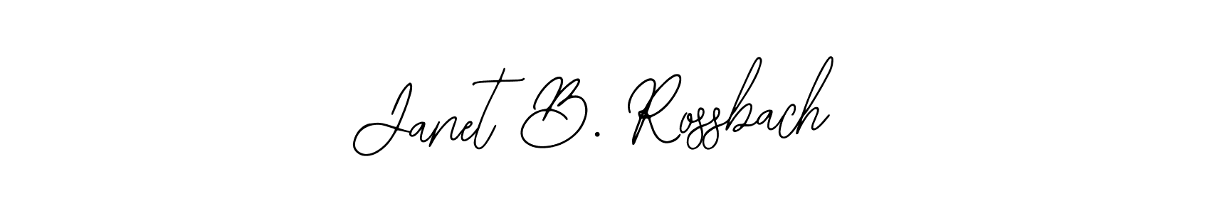 How to make Janet B. Rossbach name signature. Use Bearetta-2O07w style for creating short signs online. This is the latest handwritten sign. Janet B. Rossbach signature style 12 images and pictures png