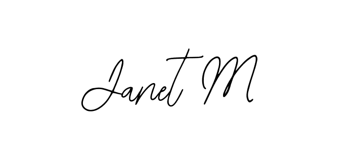 The best way (Bearetta-2O07w) to make a short signature is to pick only two or three words in your name. The name Janet M include a total of six letters. For converting this name. Janet M signature style 12 images and pictures png