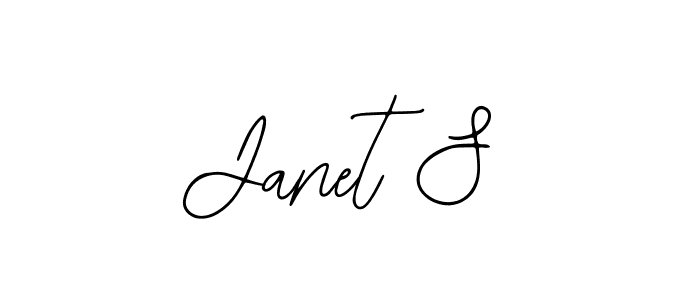 How to make Janet S name signature. Use Bearetta-2O07w style for creating short signs online. This is the latest handwritten sign. Janet S signature style 12 images and pictures png