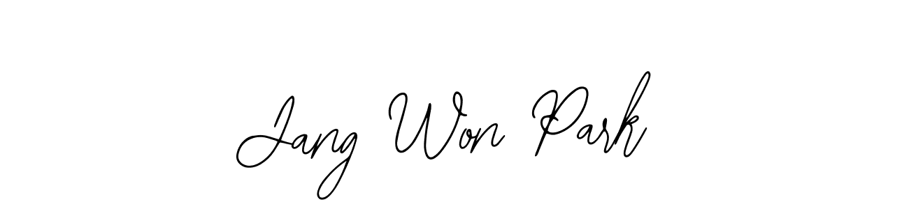 How to make Jang Won Park name signature. Use Bearetta-2O07w style for creating short signs online. This is the latest handwritten sign. Jang Won Park signature style 12 images and pictures png