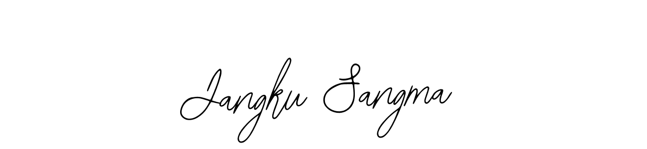 Use a signature maker to create a handwritten signature online. With this signature software, you can design (Bearetta-2O07w) your own signature for name Jangku Sangma. Jangku Sangma signature style 12 images and pictures png