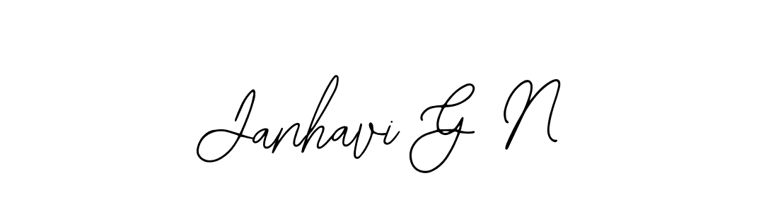 You should practise on your own different ways (Bearetta-2O07w) to write your name (Janhavi G N) in signature. don't let someone else do it for you. Janhavi G N signature style 12 images and pictures png