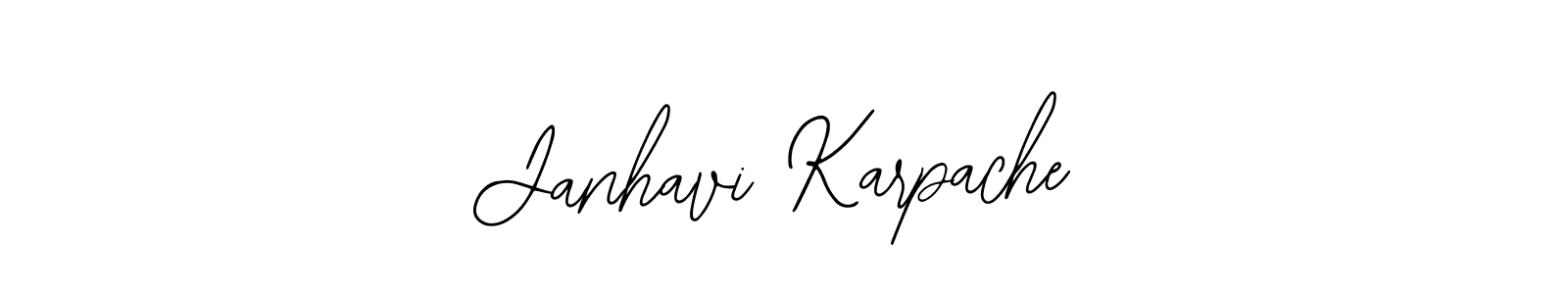 How to make Janhavi Karpache name signature. Use Bearetta-2O07w style for creating short signs online. This is the latest handwritten sign. Janhavi Karpache signature style 12 images and pictures png