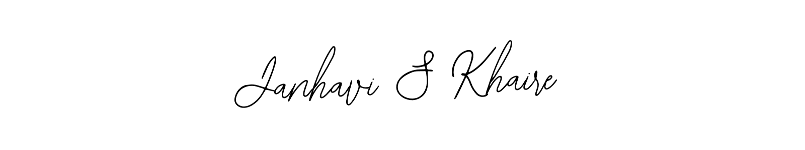 The best way (Bearetta-2O07w) to make a short signature is to pick only two or three words in your name. The name Janhavi S Khaire include a total of six letters. For converting this name. Janhavi S Khaire signature style 12 images and pictures png