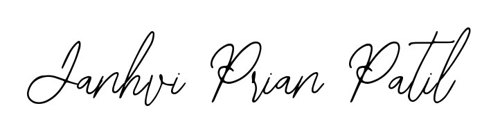 Use a signature maker to create a handwritten signature online. With this signature software, you can design (Bearetta-2O07w) your own signature for name Janhvi Prian Patil. Janhvi Prian Patil signature style 12 images and pictures png