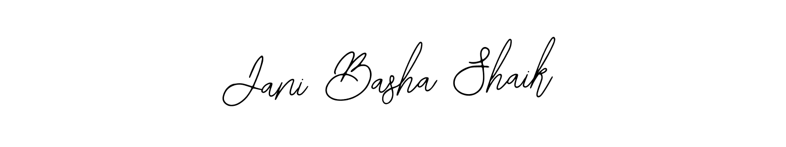 if you are searching for the best signature style for your name Jani Basha Shaik. so please give up your signature search. here we have designed multiple signature styles  using Bearetta-2O07w. Jani Basha Shaik signature style 12 images and pictures png
