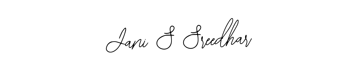 if you are searching for the best signature style for your name Jani S Sreedhar. so please give up your signature search. here we have designed multiple signature styles  using Bearetta-2O07w. Jani S Sreedhar signature style 12 images and pictures png