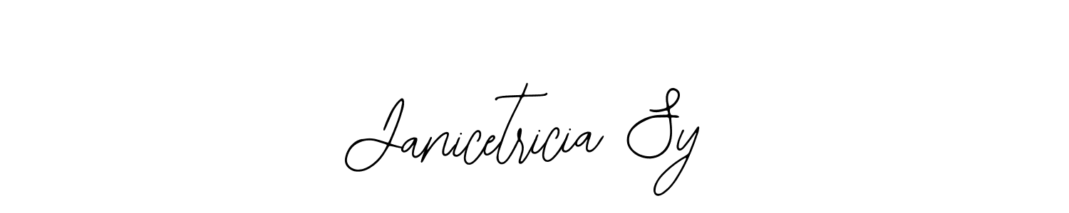 The best way (Bearetta-2O07w) to make a short signature is to pick only two or three words in your name. The name Janicetricia Sy include a total of six letters. For converting this name. Janicetricia Sy signature style 12 images and pictures png