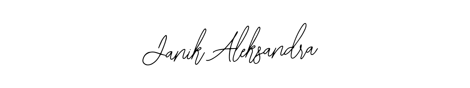 How to make Janik Aleksandra name signature. Use Bearetta-2O07w style for creating short signs online. This is the latest handwritten sign. Janik Aleksandra signature style 12 images and pictures png