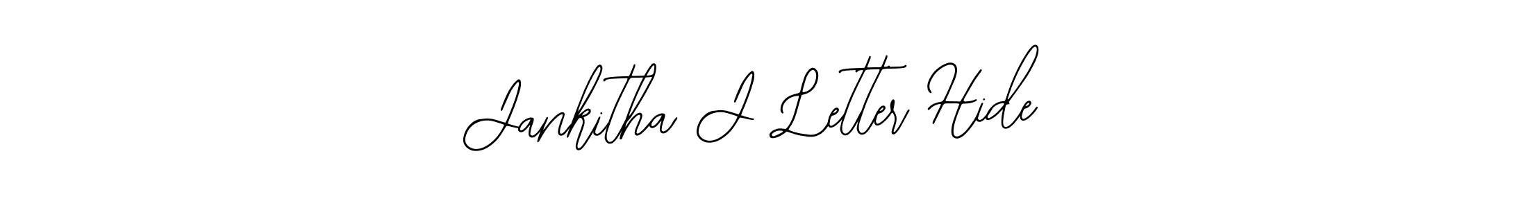 This is the best signature style for the Jankitha J Letter Hide name. Also you like these signature font (Bearetta-2O07w). Mix name signature. Jankitha J Letter Hide signature style 12 images and pictures png