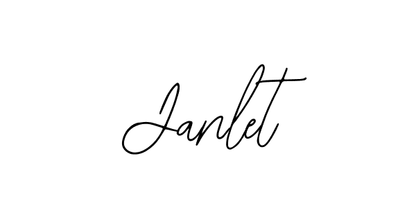 The best way (Bearetta-2O07w) to make a short signature is to pick only two or three words in your name. The name Janlet include a total of six letters. For converting this name. Janlet signature style 12 images and pictures png