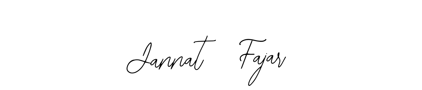 The best way (Bearetta-2O07w) to make a short signature is to pick only two or three words in your name. The name Jannat   Fajar include a total of six letters. For converting this name. Jannat   Fajar signature style 12 images and pictures png