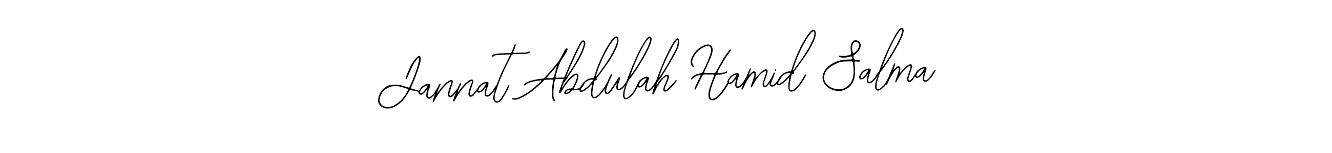 Make a beautiful signature design for name Jannat Abdulah Hamid Salma. With this signature (Bearetta-2O07w) style, you can create a handwritten signature for free. Jannat Abdulah Hamid Salma signature style 12 images and pictures png