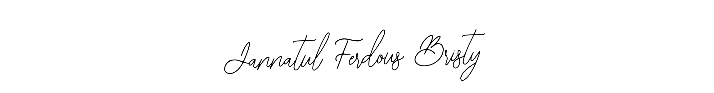 Design your own signature with our free online signature maker. With this signature software, you can create a handwritten (Bearetta-2O07w) signature for name Jannatul Ferdous Bristy. Jannatul Ferdous Bristy signature style 12 images and pictures png