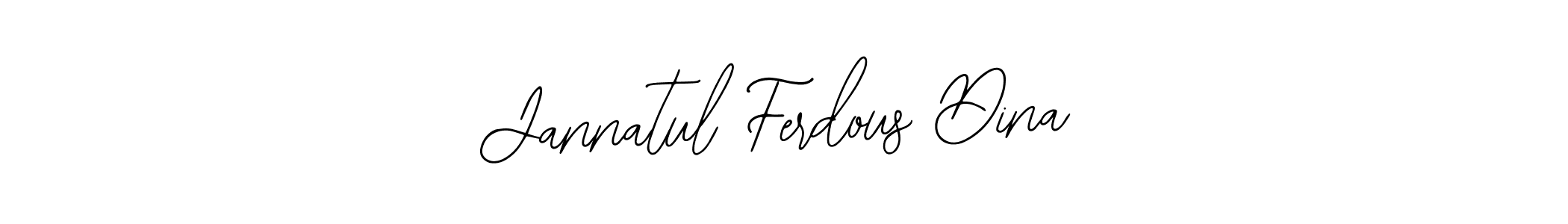 Also You can easily find your signature by using the search form. We will create Jannatul Ferdous Dina name handwritten signature images for you free of cost using Bearetta-2O07w sign style. Jannatul Ferdous Dina signature style 12 images and pictures png