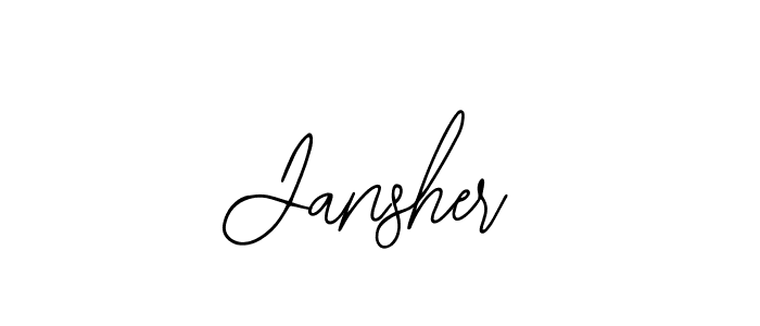 Jansher stylish signature style. Best Handwritten Sign (Bearetta-2O07w) for my name. Handwritten Signature Collection Ideas for my name Jansher. Jansher signature style 12 images and pictures png