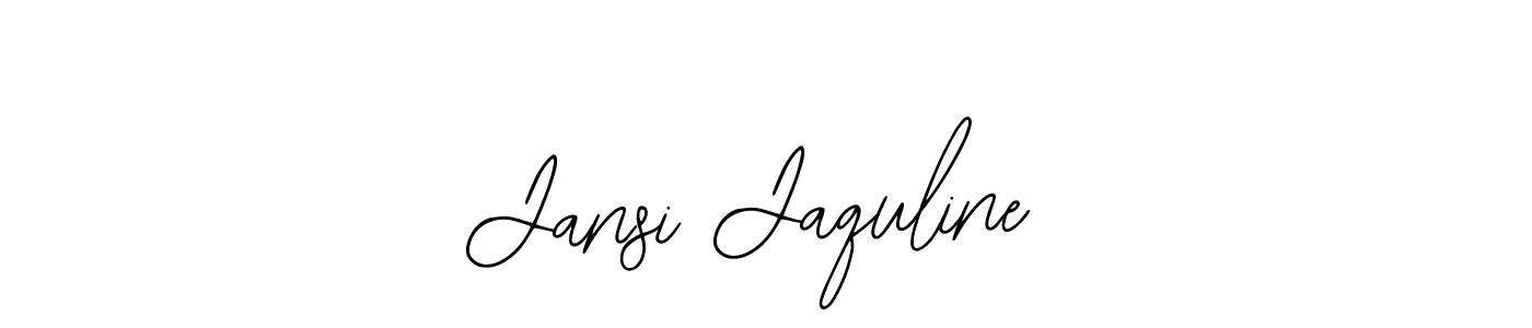The best way (Bearetta-2O07w) to make a short signature is to pick only two or three words in your name. The name Jansi Jaquline include a total of six letters. For converting this name. Jansi Jaquline signature style 12 images and pictures png