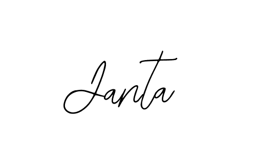 Design your own signature with our free online signature maker. With this signature software, you can create a handwritten (Bearetta-2O07w) signature for name Janta. Janta signature style 12 images and pictures png