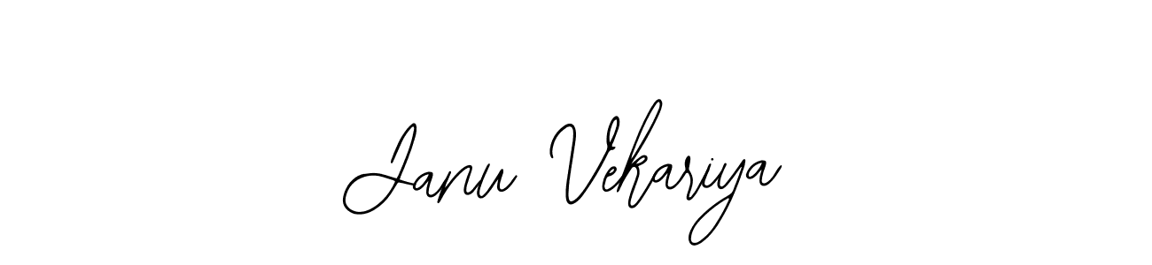 Create a beautiful signature design for name Janu Vekariya. With this signature (Bearetta-2O07w) fonts, you can make a handwritten signature for free. Janu Vekariya signature style 12 images and pictures png